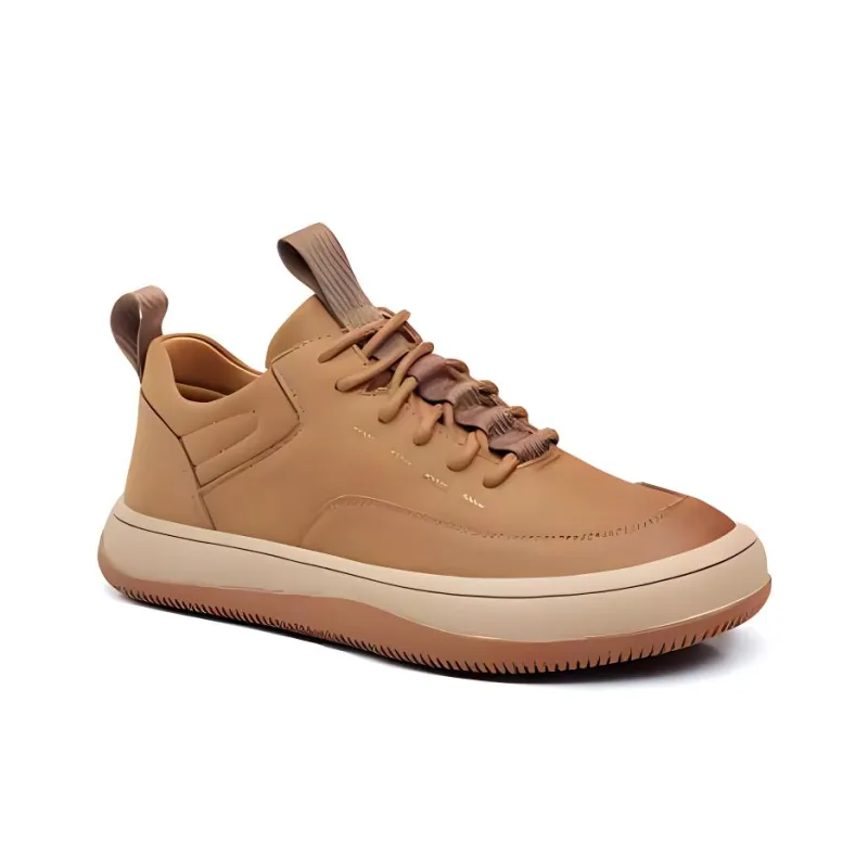 Mr. Thorn Tree Breathable Wear Resistant Height Increasing Low Top Casual Shoes Unisex Brown-1