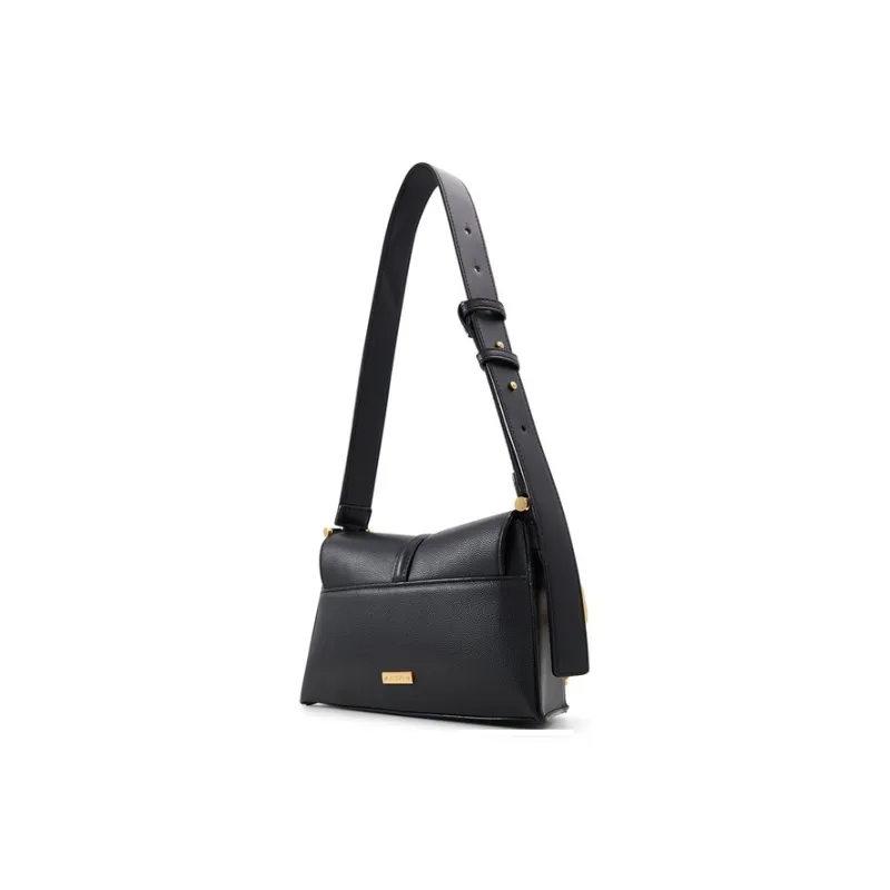 ALDO Artificial Leather Shoulder Bag Medium Size Women's Black-1