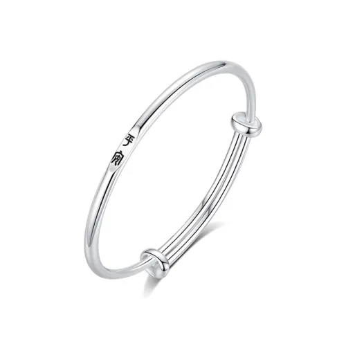 Children's Drawings S999 Fine Silver Bangles Women's