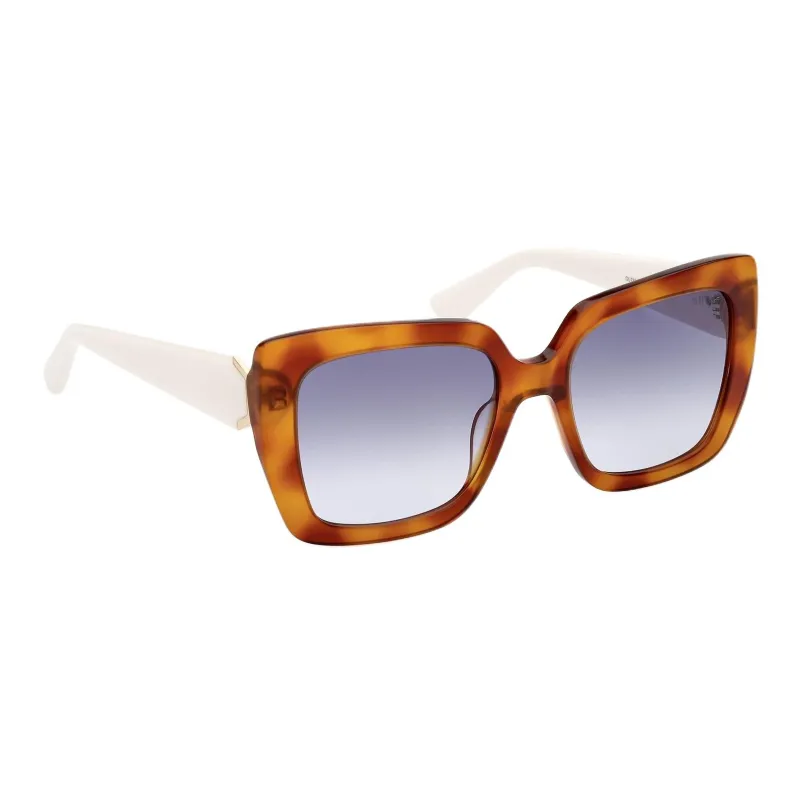 GUESS Plastic Square Sunglasses Women's Brown-2
