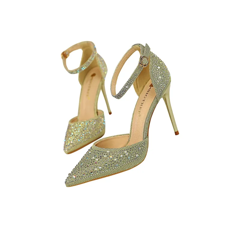 QITUMAUL Slim Heel High Heels Women's-8