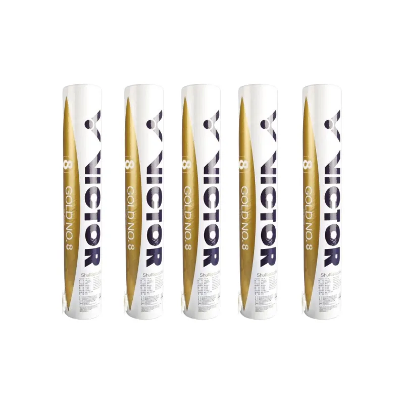 VICTOR Gold Size 8 Duck Feather Shuttlecock 12 Pack Water Duck Feather Outdoor Sports Shuttlecocks-8