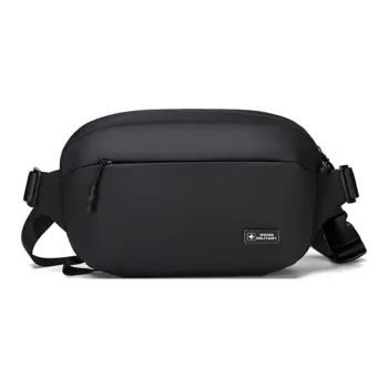 SWISS MILITARY Membrana Dermalis Waist Bag Chest Bag Men's Black