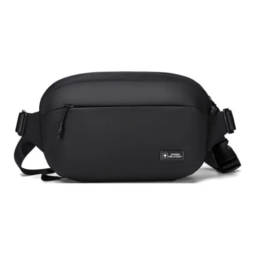 SWISS MILITARY Membrana Dermalis Waist Bag Chest Bag Men's Black