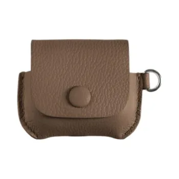 Proper Belongings Cow Leather Earphone Case Unisex Muddy Rice