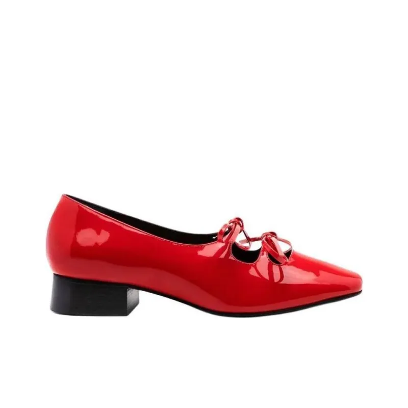 Nicole Saldaña Casual Single Shoes Women's Cherry Red-1