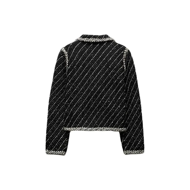 ZARA Jackets & Coats Women's Black/White-1