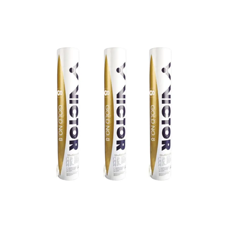 VICTOR Gold Size 8 Duck Feather Shuttlecock 12 Pack Water Duck Feather Outdoor Sports Shuttlecocks-7