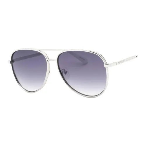 guess HWSG83 Acetate, Plastic, Metal Aviator Sunglasses Women's White