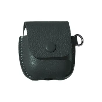 Proper Belongings Cow Leather Earphone Case Unisex Green Charcoal