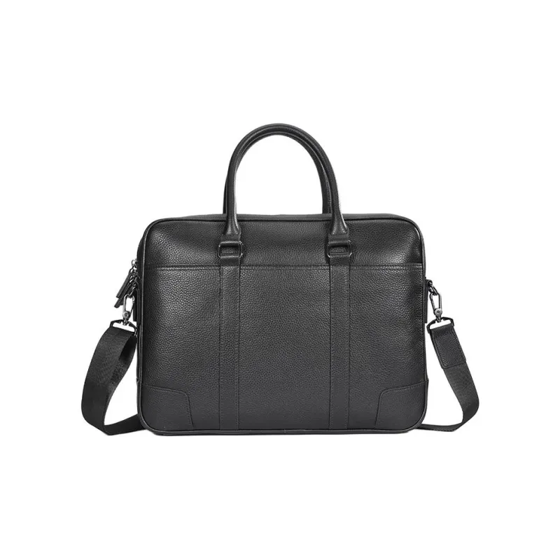 DOSRFINI Cow Leather Handbag Large Size Men's Black-2