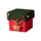 Red Box with Green Lid Flannelette Box