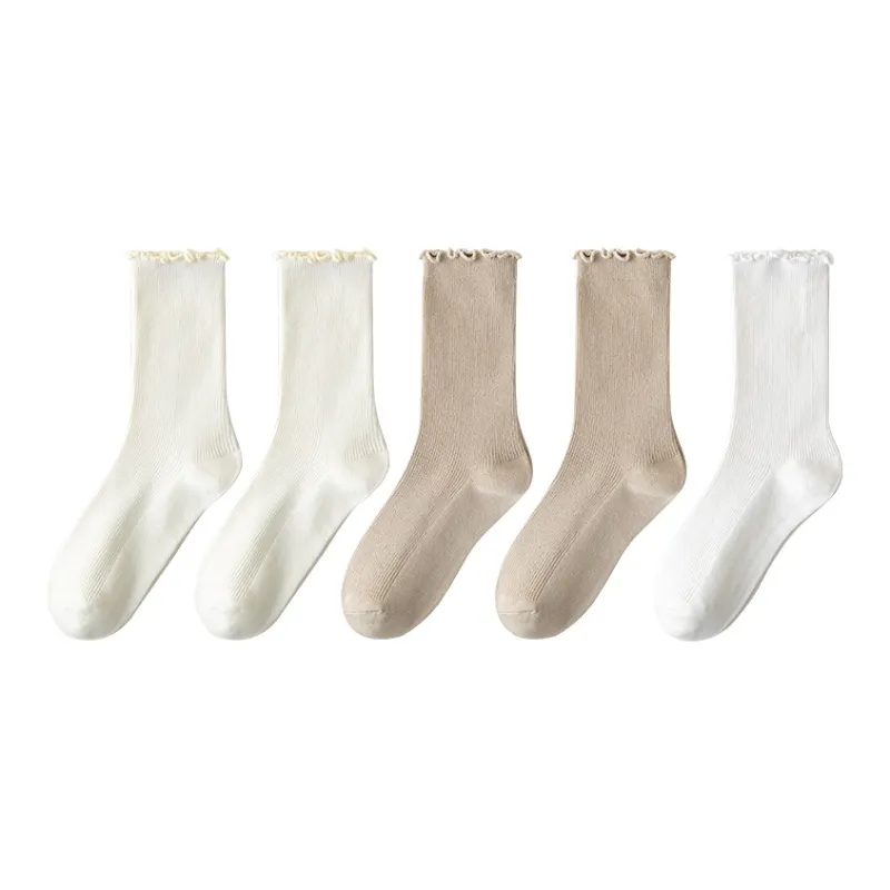 Lan Miao Mid Calf Socks Women's 5 Pack-11