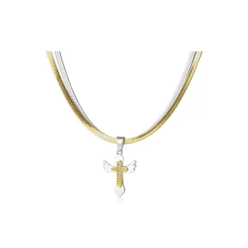 DH7 Titanium Steel Necklaces Unisex Gold