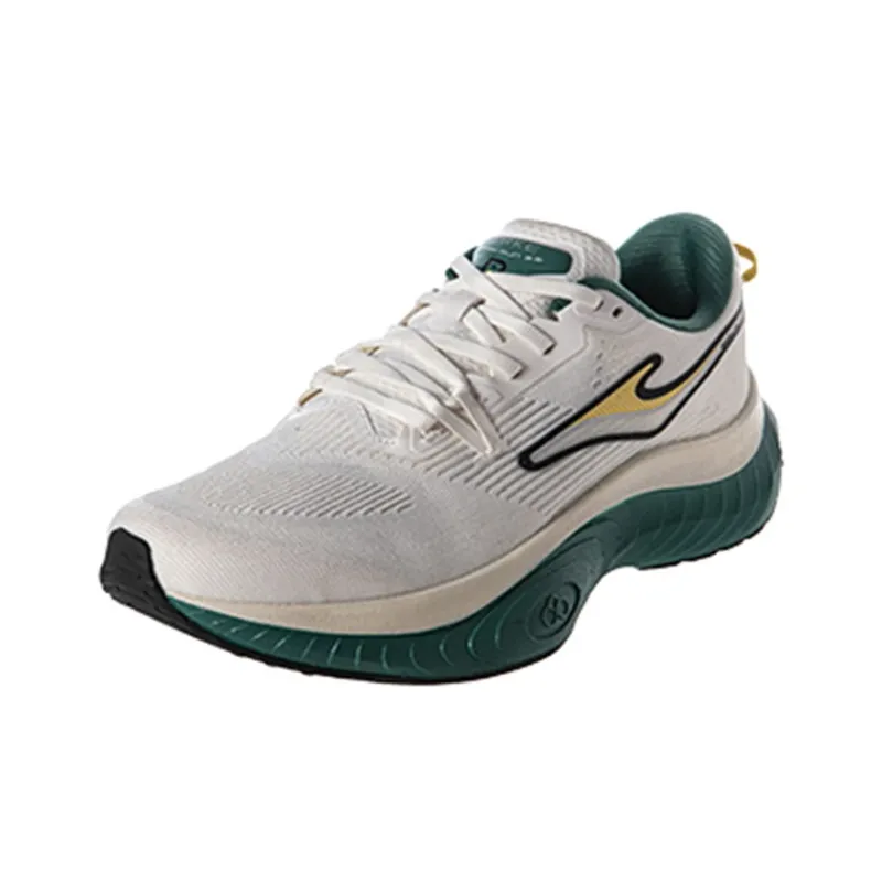 Erke Cushioning Rebound Low Top Running Shoes Men's White Green-0