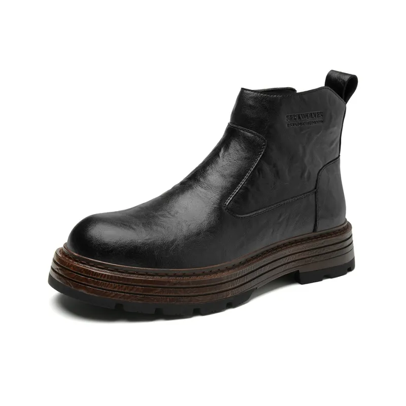 SEPTWOLVES Ankle Boots Men Red Brown/Black-6