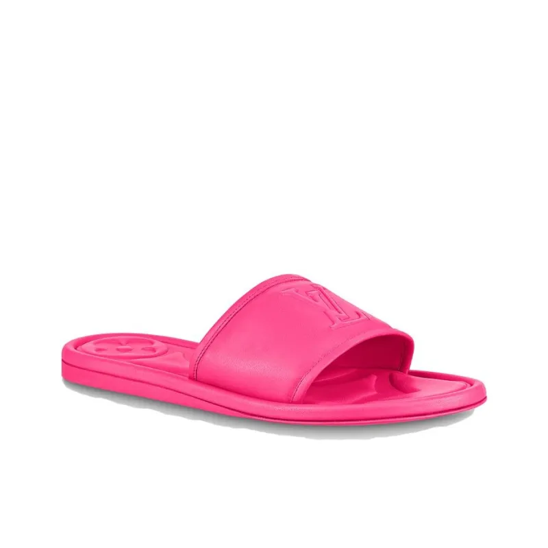 LOUIS VUITTON Magnetic Quiet Slide Slippers Women's Fuchsia-1