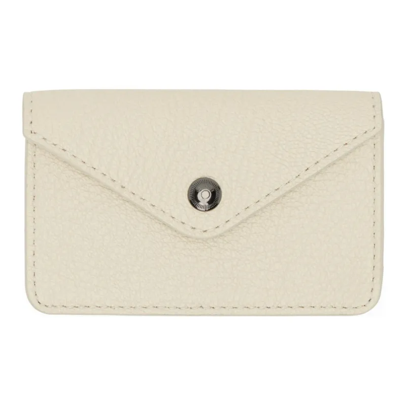Lemaire Goatskin Envelope Bag Coin Purse Men's Gray White-0