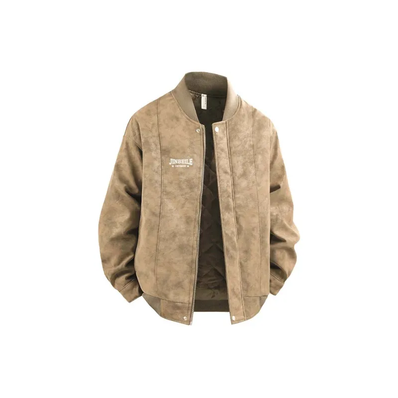 JINBEILE Jackets Coats Unisex Khaki-1