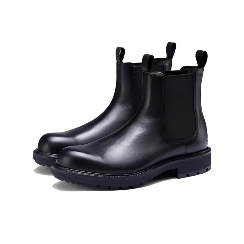 Ecco Short Chelsea Boots Men's Black-4