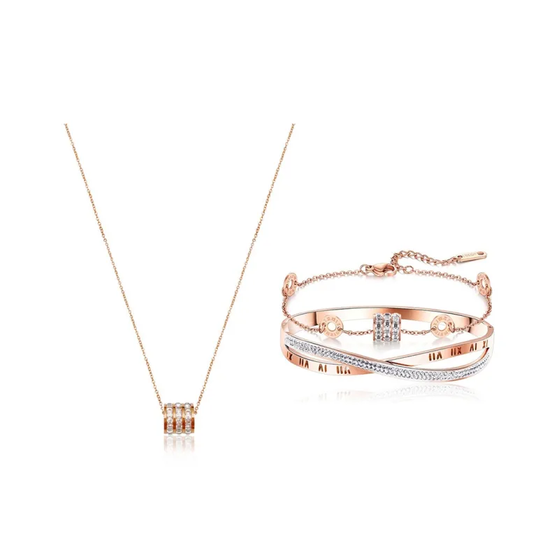Kelanxi Copper Necklaces Women's Rose Gold-0