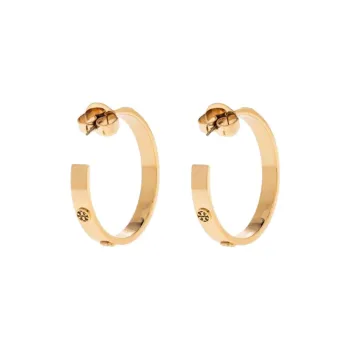 TORY BURCH Stainless Steel Earrings Women's Gold