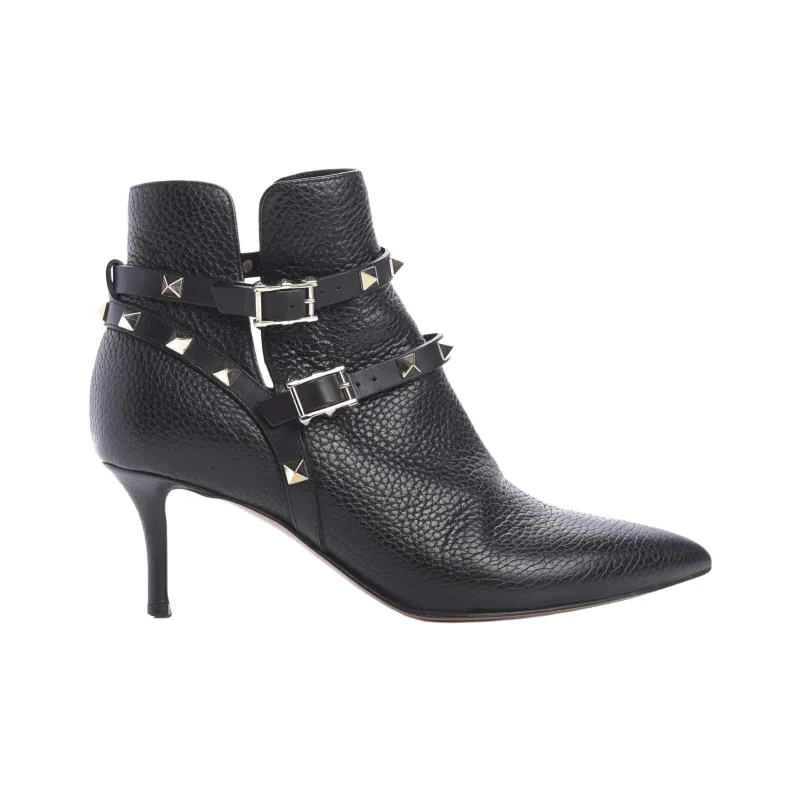 Valentino Rockstud Ankle Boots 5.7cm Women's Black-1