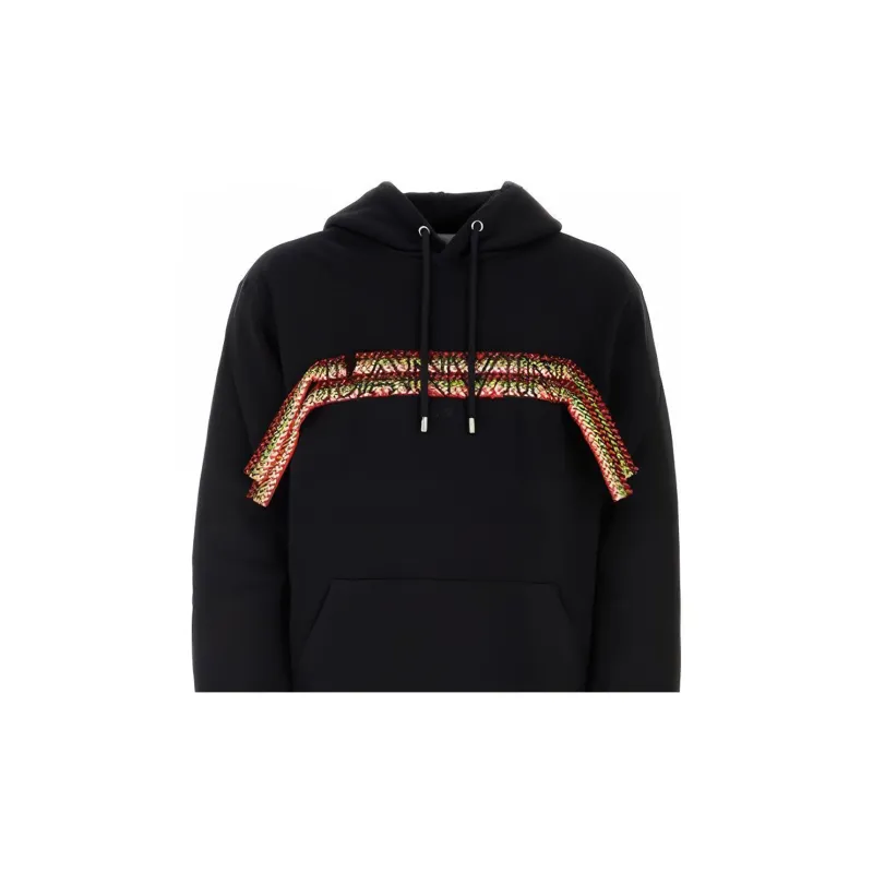 Lanvin Logo Patch Drawstring Hoodie-5