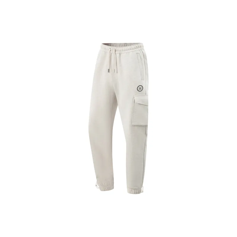 LiNing WOW Knitted Sweatpants Men's Heather Gray Tile Gray-0