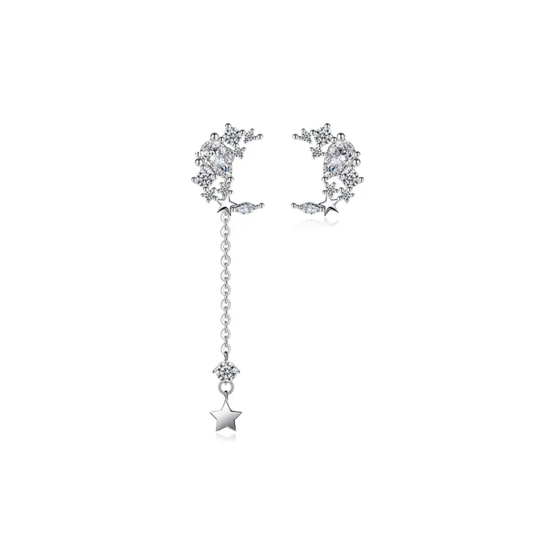 PRP S925 Silver Stud Earrings Women's-0