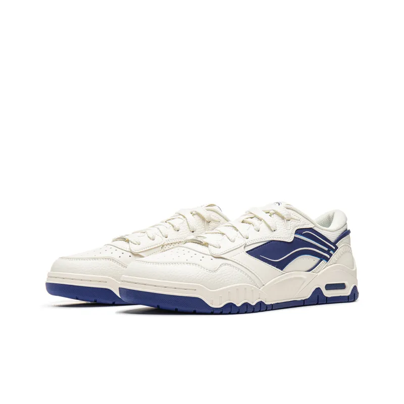 LINING Moon White 3 Skateboard Shoes Men Low Top White Blue-2