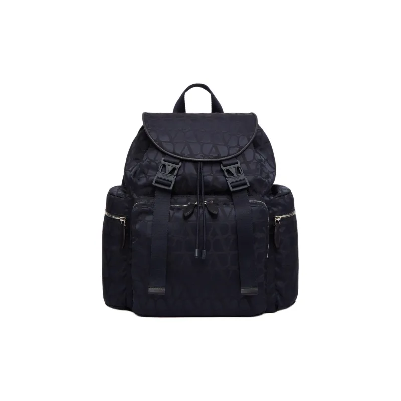 Valentino Technical Fabric Backpack Unisex Marine Blue-0