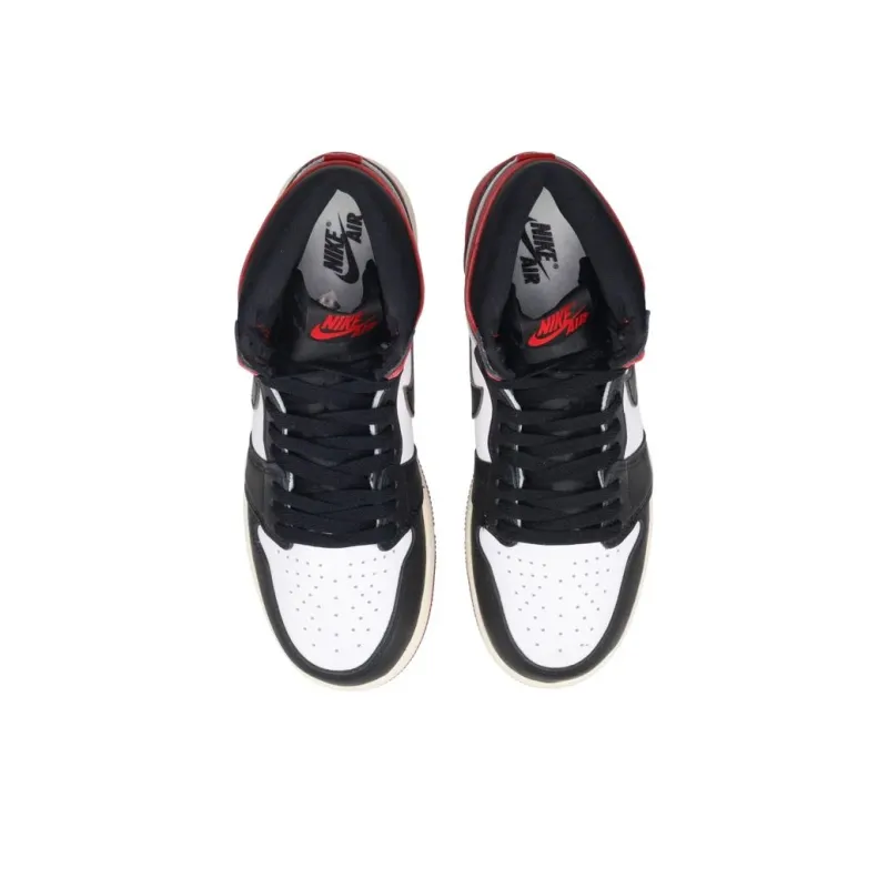 Jordan Air Jordan 1 Anti Slip Wear Resistant High Top Children's Basketball Shoes Red Unisex-2