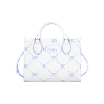 Kappa Matte Leather Tote Bag, One Shoulder Crossbody Bag, Commute Handbag Regular Women's Forget Me Not Blue