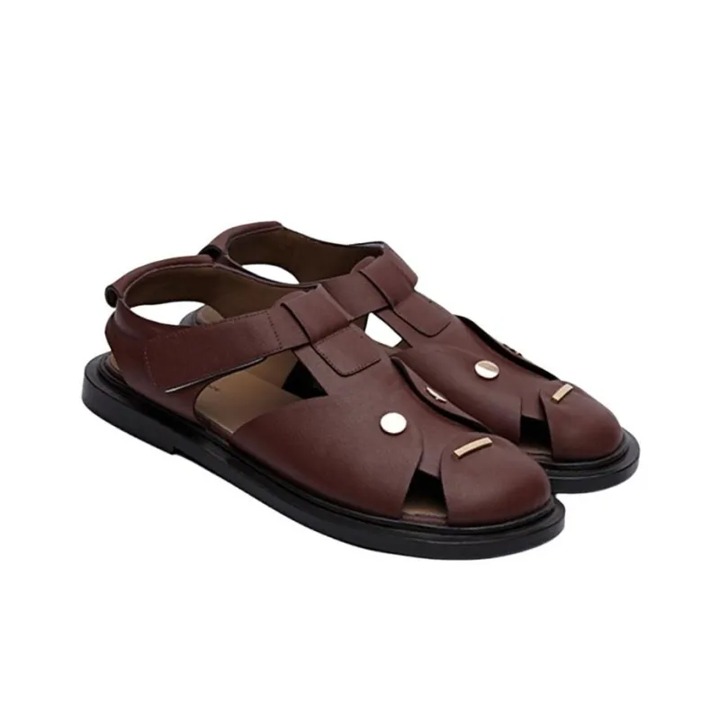 Short Sentence Erika Roman Sandals Women's Dark Brown-3