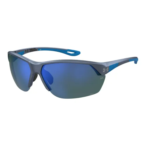Under Armour Resin Irregular Shape Sunglasses Men's Gray Blue
