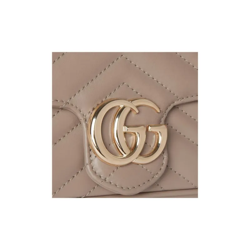 GUCCI GG Marmont Leather Crossbody Bag Shoulder Bag Mini Women's Brown-6