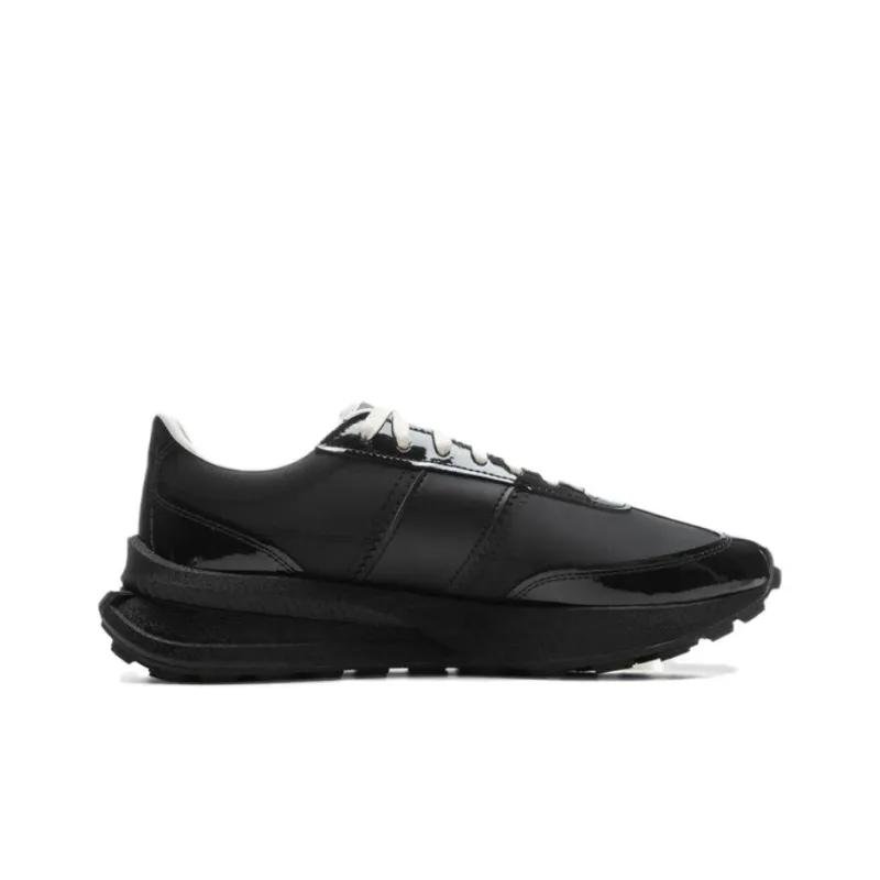 LiNing Lightweight Boat Anti Slip Wear Resistant Low Top Casual Shoes Unisex Black-1