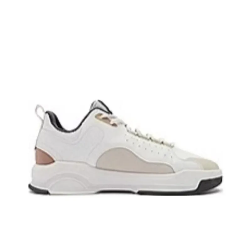 QIAODAN Zhang Craziness IV Anti Slip Wear Resistant Low Top Skateboard Shoes Men's White Umber-1