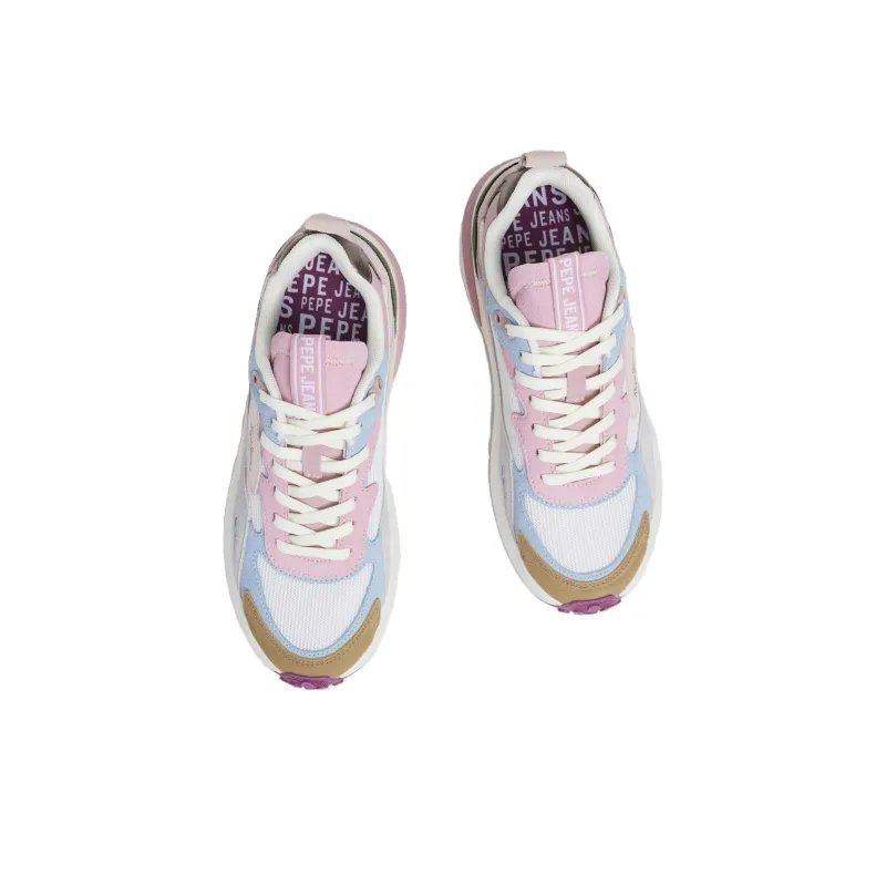 Pepe Jeans Slip Resistant Low Top Casual Shoes Women's Purple Green Gray-2