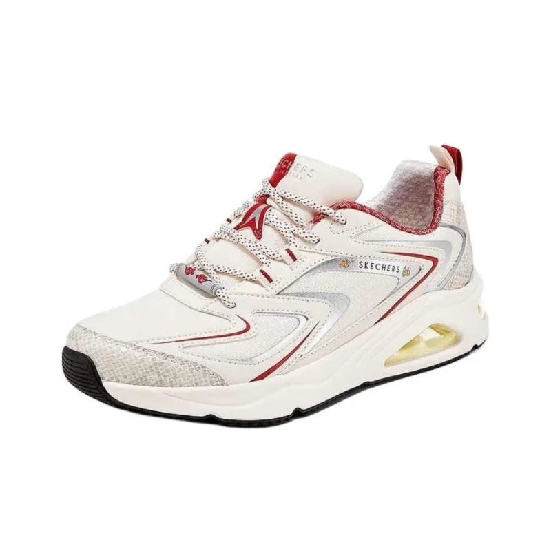 Skechers Street Wear resistant And Lightweight Low Top Running Shoes Men's White-1