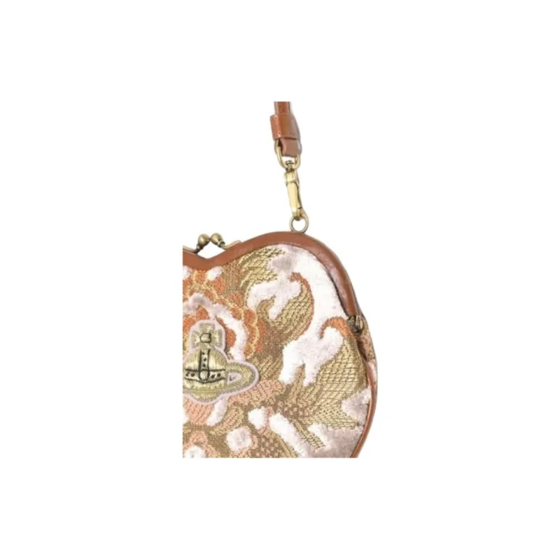 Vivienne Westwood Cotton Blend Heart Shaped Bag Shoulder Bag Women's Brown & Multicolor-4