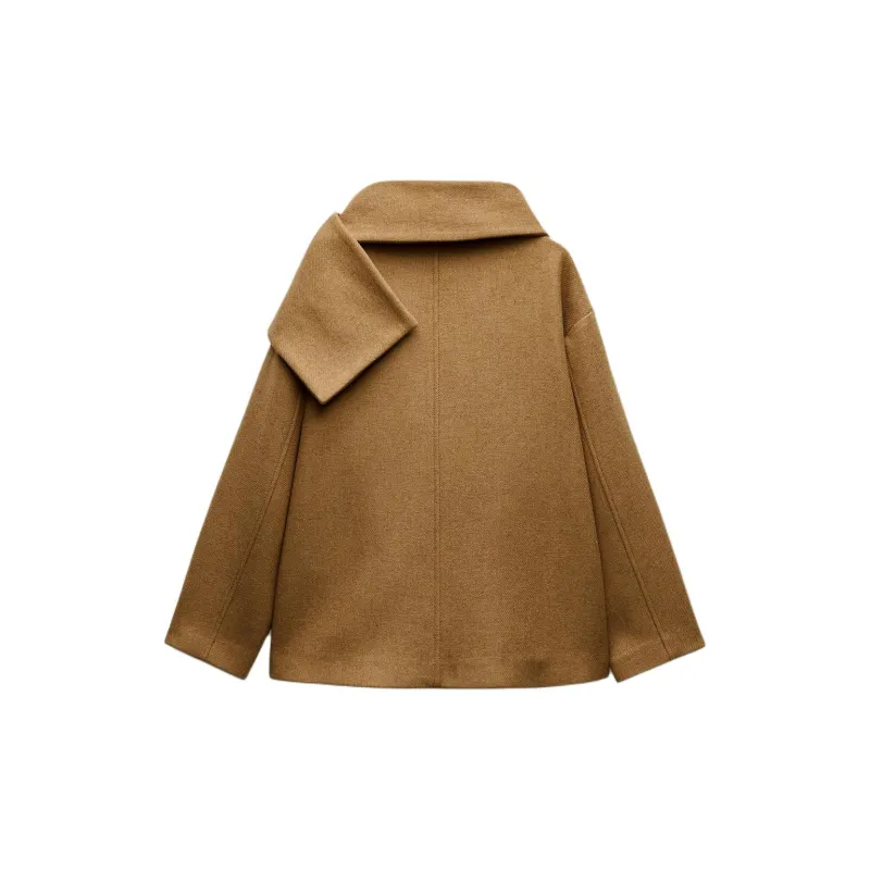 ZARA Coats Women's Gold Brown-1