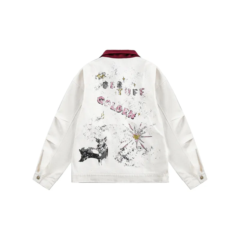 SEAFUNG Jackets Coats Unisex Painted White-1