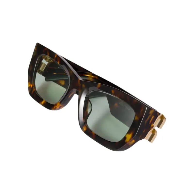MIU MIU Acetate Rectangular Sunglasses Women's Tortoiseshell-4