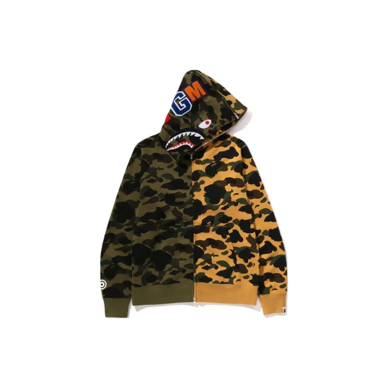 Bape 1st Camo Separate Shark Full Zip Hoodie-1