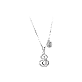 GLOIRE S999 Fine Silver Necklaces Women's Delicate Luxurious Elegance Versatile Business Casual