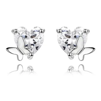 Muyan S999 Fine Silver Stud Earrings Women's