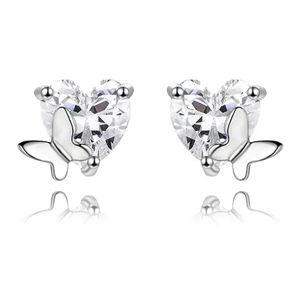 Muyan S999 Fine Silver Stud Earrings Women's-0