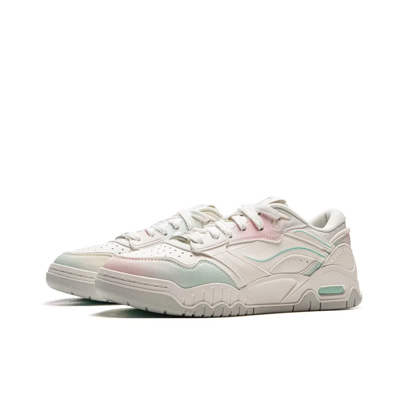 LINING Moon White 3 Skateboard Shoes Women's Low Top Cloud Green-2